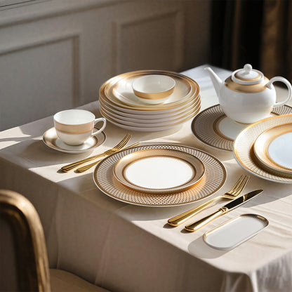 Set di piatti dorati Iupitter