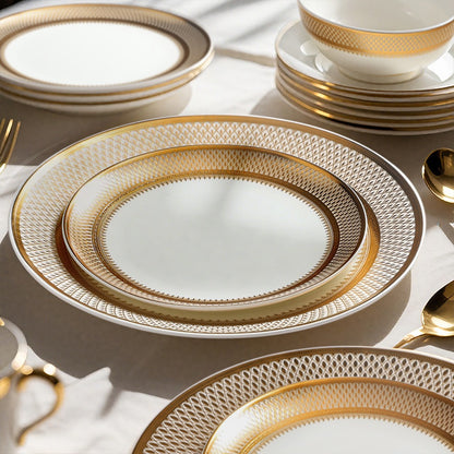 Set di piatti dorati Iupitter